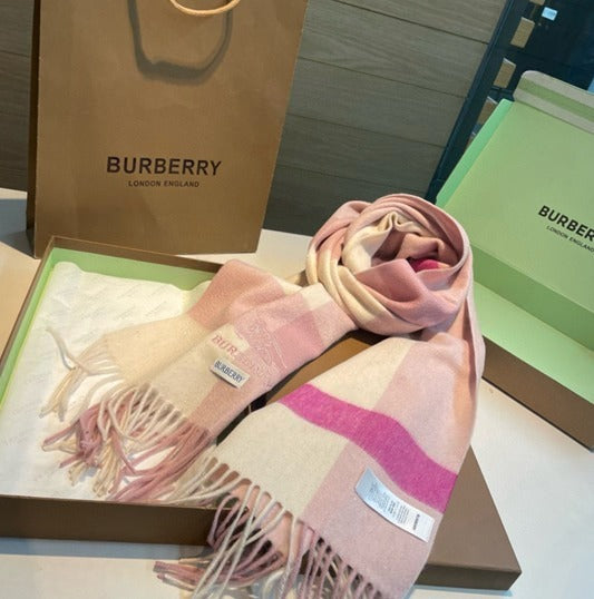 Bufanda de Cuadros Premium Rosa Burberry