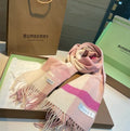 Bufanda de Cuadros Premium Rosa Burberry