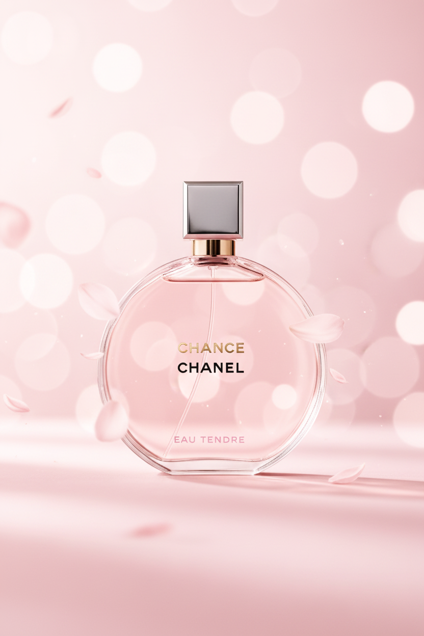 Chanel Chance Eau Tendre - Editorial bokeh rosa
