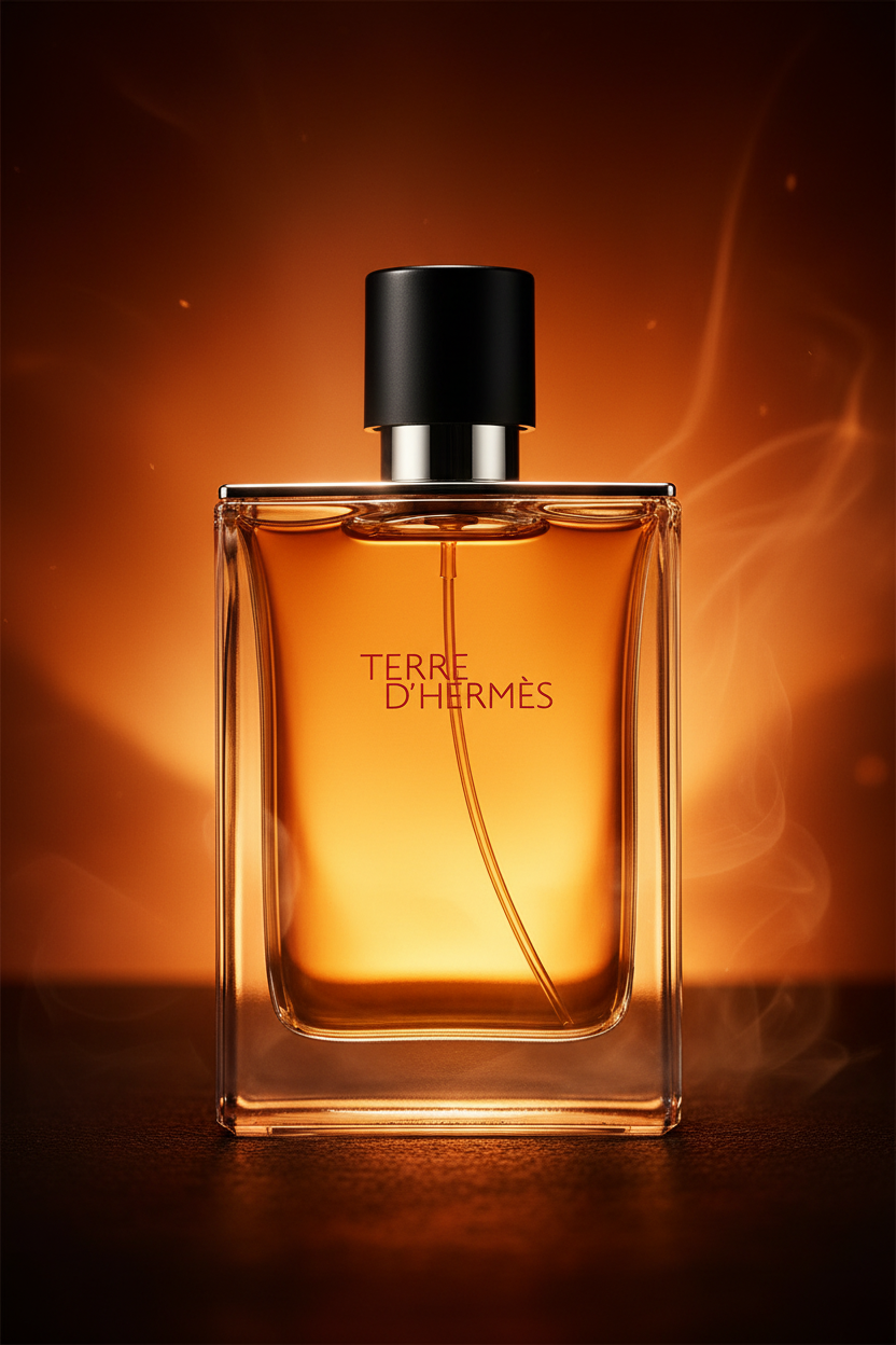 Terre d'Hermès - Editorial ámbar dramático